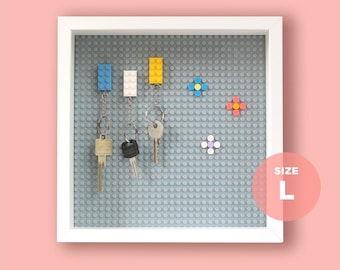 Lego Compatible Key Organizer, Building Brick Keychain, Modern Wall Decor