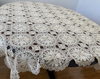 Beige Tablecloth Motif