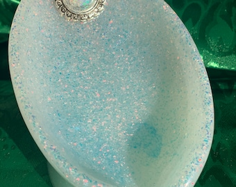 Self-Draining Soap Dish or Sponge Holder - Crushed Opal
