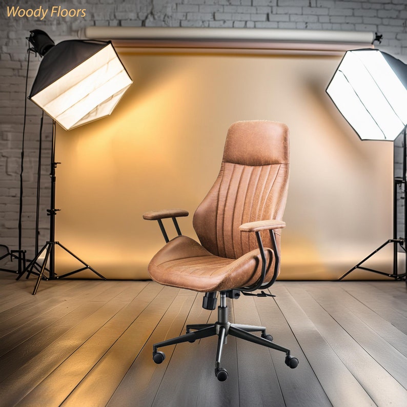 Desk Chair, Office Chair, Swivel Chair, Computer Chair, High Back Support, Armrests Rolling, Height Adjustable Task Chair for Living Room bild 3