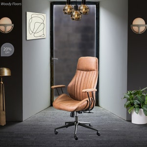 Desk Chair, Office Chair, Swivel Chair, Computer Chair, High Back Support, Armrests Rolling, Height Adjustable Task Chair for Living Room bild 2