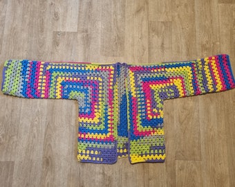 Kids Crochet Hexagon Cardigan