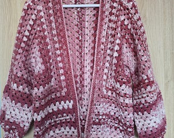 Crochet Granny Hexagon Cardigan