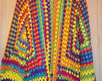 Crochet Granny Hexagon Cardigan