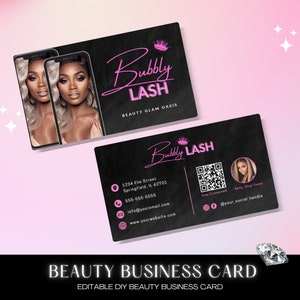 DIY Business Card Template Design Nagel-Visitenkarten, Boutique-Visitenkarten, Salon-Visitenkarten, Vorgefertigte Visitenkarte