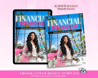 Ebook Cover Template, Financial Freedom, EBook Cover Canva Template, Passive Income Ebook Cover Template, EBook Cover Design, Wealth Ebook