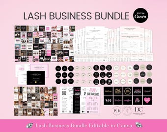 Lash Business Bundle, 60 Lash Tech Social Media Template, Lash Artist Content, Lash Extensions Consent Forms, Lash Client Intake, Lash Forms