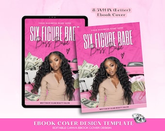 Ebook Cover, Planner Cover, Six Figure Ebook Cover, Business Ebook Cover Template, DIY Ebook Cover, Hair Lash Wigs Makeup Beauty Business