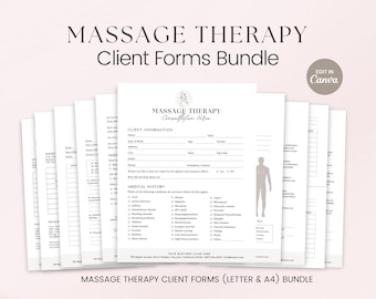 Massage Therapy Form, Massage Intake Form, Massage Consultation, Massage SOAP Notes, Massage Consent, Spa Form, Massage Therapy SOAP Notes