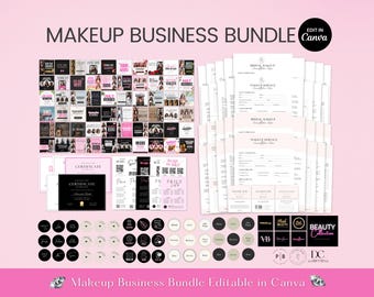 Makeup Business Bundle, 60 Makeup Artist Social Media Templates, Makeup Artist Content, Makeup Service Consent Forms, Makeup Client Intake