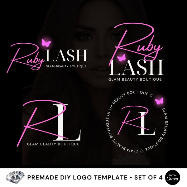 Logo Design, Lash Logo Template, Logo Template, DIY Beauty Logo, Hair Logo, MUA Makeup Logo, Nails Logo, Braids Logo, Business Logo Design