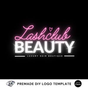 Logo Design, Logo Template, DIY Beauty Logo, Hair Logo, Lash Logo, MUA Makeup Logo, Nails Logo, Braid Logo, DIY Custom Logo Design Business