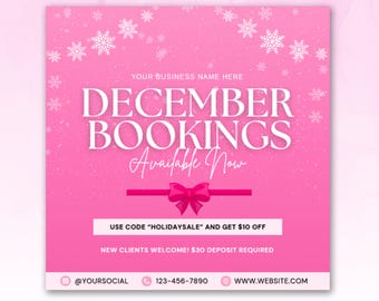 Christmas Sale Flyer, Holiday Flyer, Social Media Flyer, Cyber Monday Flyer, Boutique Flyer, Instagram Flyer, Beauty Flyer, December Flyer