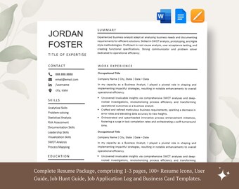 ATS Resume Template Word, Mac Pages, Google Docs Template, Simple Clean Professional ATS Friendly Resume Templates, Resume Template 2024