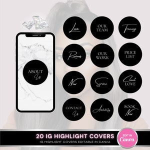 Copertine in evidenza di Instagram per bellezza, capelli, trucco, ciglia, boutique, saloni, parrucche, trecce, unghie, estetista, truccatrice, icone per modelli di storie di Instagram