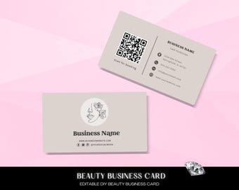 Editable Lash Business Card, DIY Business Card,  Printable Hair Business Card, Lash Business Card, Nail Business Card, Makeup Business Card