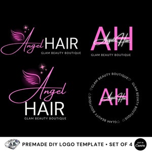 Logo Design, Hair Logo Template, Logo Template, DIY Beauty Logo, Hair Logo, MUA Makeup Logo, Nails Logo, Braids Logo, Business Logo Design