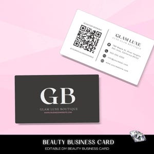 DIY Lash Business Card Design, Nail tech, Canva Template, Hair, Business Lash Canva Card Nail Business Card Esthetician DIY Card Makeup