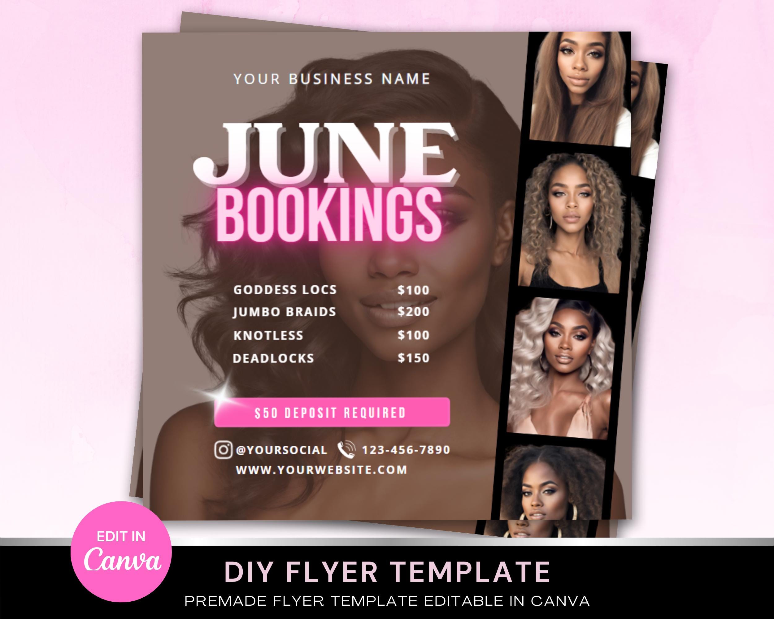 Editable Book Now Flyer Booking DIY Appointments Available Template ...