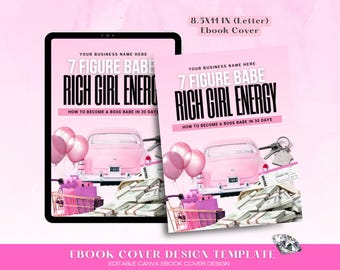 Ebook Cover Only, Rich Off Business Ebook Cover, Boss Babe Ebook Cover, Instant Download, Female Entrepreneur, Financial Freedom Ebook Cover