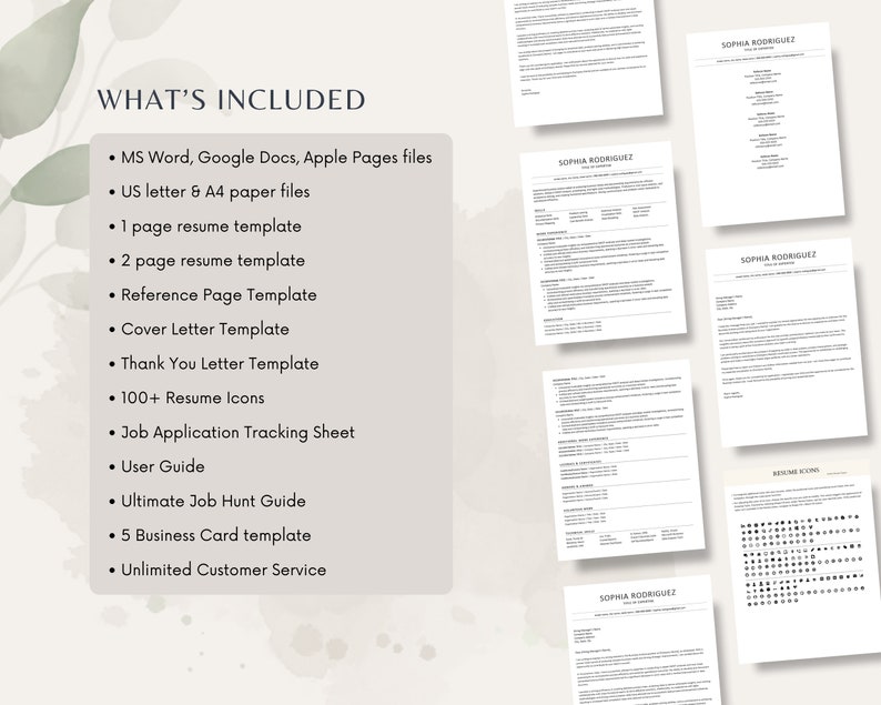 Modern Minimalist Resume Template Google Docs Simple Resume Template ...