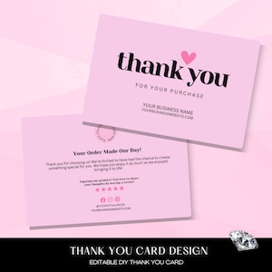 Conception de carte de remerciement, Modèle de cartes marketing à faire soi-même, Cartes de visite pour cheveux, Carte de remerciement pour cils, Cheveux, Merci pour la commande, Carte de remerciement rose