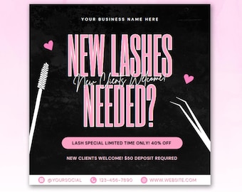 Lash Appointments Available Flyer, Lash Booking Flyer, New Lashes, Lash Tech Flyer, Lash Book Now flyer, DIY Lash Flyer, Lash Extensions
