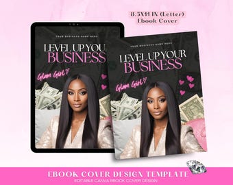 Ebook Canva Template, Business Ebook Cover Guide, Ebook Cover, Ebook Cover Template, DIY Ebook Cover, Digital Template, Training Manual