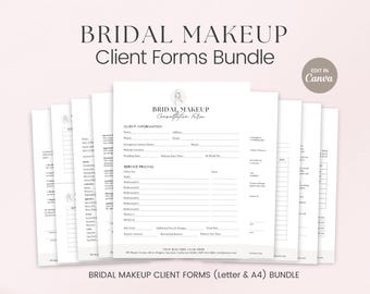 Bridal Makeup Artist Contract Template, Elegant Client Agreement, Makeup Business Contract, Editable MUA Contract, Makeup Artist Services
