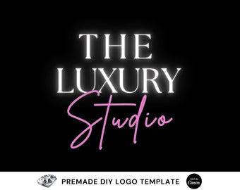 Skönhetslogotyp, DIY-logotypdesignmall, salongslogotyp, butikslogotyp, makeupartistlogotyp, lyxlogotyp, färdig logotyp, franslogotyp, hårlogotyp, makeup-design