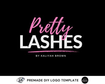 Logo Template, Lash Logo, Hair Logo, DIY Beauty Logo, MUA Makeup Logo, Nails Logo, Braid Logo, Lashes Hair Nail Logo, Boutique Logo, Salon