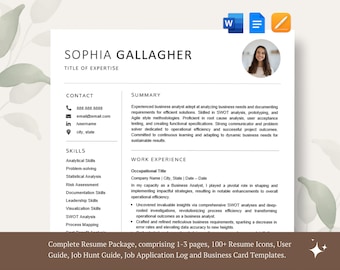 Modern Resume Template Google Docs, Word & Pages Minimalist Executive Resume, Simple Clean Smooth Template, Minimal Resume Template 2024