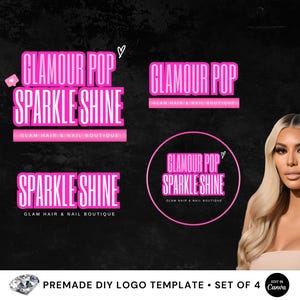 Logo Design, Logo Template, DIY Beauty Logo, Hair Logo, Lash Logo, MUA Makeup Logo, Nails Logo, Braid Logo, DIY Logo Design Custom Business