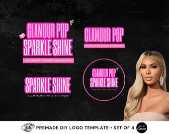 Logo Design, Logo Template, DIY Beauty Logo, Hair Logo, Lash Logo, MUA Makeup Logo, Nails Logo, Braid Logo, DIY Logo Design Custom Business