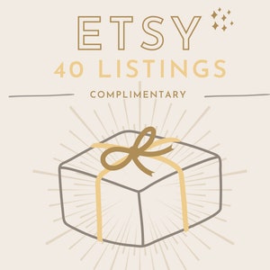 Kickstart Your Etsy Journey with 40 Free Listings No Strings Attached. Get your store up and running in no time image 1