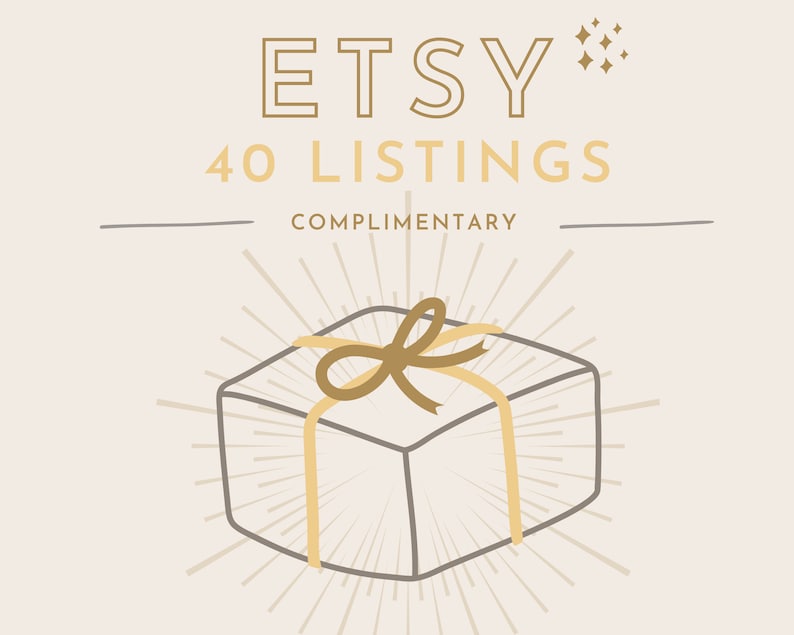 Kickstart Your Etsy Journey with 40 Free Listings No Strings Attached. Get your store up and running in no time image 1