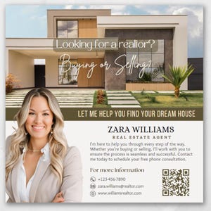 Folheto de compra ou venda de imóveis, modelo de imóveis Canva para impressão, folheto de compra de casa, folheto de corretor de imóveis, folheto de corretor de imóveis faça você mesmo, corretor de imóveis