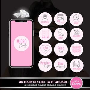 35 Pink Silver Instagram Highlight Covers, Pink Highlights Instagram, Blogger, Travel, Influencer, Aesthetic Instagram, Hair Bundle Covers