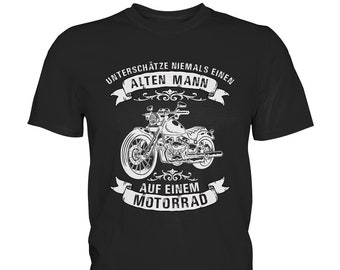 Biker Motorrad Fahrer Fun T-Shirt  Motorrad Biker Motiv - Premium Shirt