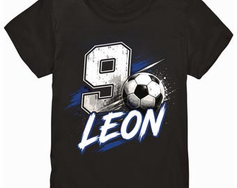 Gepersonaliseerd T-shirt met naam voor de 9e verjaardag van een kind | Verjaardagsshirt voor 9-jarige jongens en meisjes | Uniek verjaardagscadeau voor kinderen