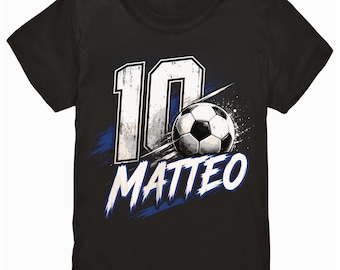 Gepersonaliseerd T-shirt met naam voor de 10e verjaardag van kinderen | Verjaardagsshirt voor 10-jarige jongens en meisjes | Uniek verjaardagscadeau voor kinderen