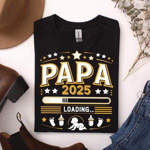 papa 2025 men&#39;s t-shirt, gift for dad, father&#39;s day gift, dad shirt, father&#39;s day, gift idea, t-shirt for men, dad birthday present