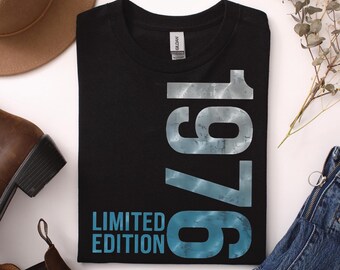 1976 Limited Edition T-Shirt | 1976 Vintage Birthday Gift | Vintage Retro Shirt for Men and Women | Unisex Black | 50th Birthday