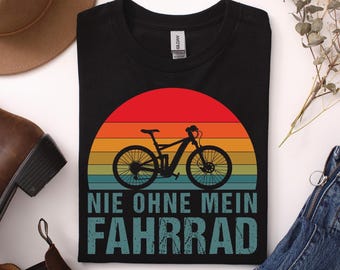 I'm rarely without a bike T-shirt – Retro bicycle slogan | MTB mountain bike biker shirt | Funny gift for cyclists, men and women