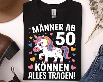 50-årsdagsman, 50 år 1975 rolig dekorationspresent-T-shirt, män över 50 kan bära vad som helst, rolig 50-årspresent