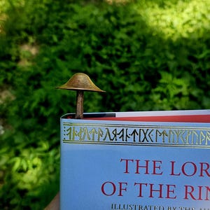 Copper mushroom bookmark