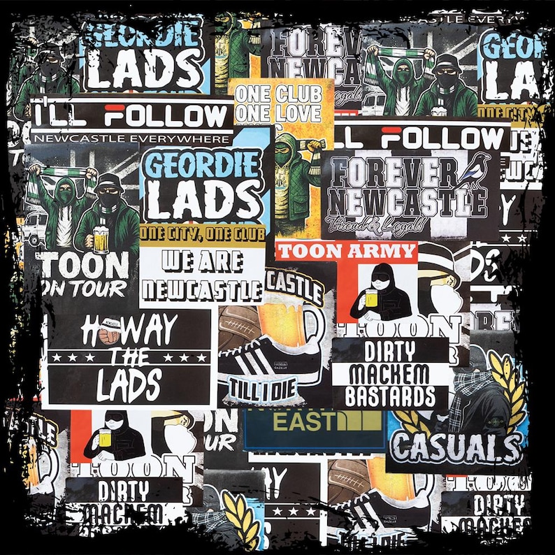 Newcastle United-stickers | Verschillende maten | Voetbal | Noordoosten | Echo's | Vakantiedagen | Voetbal | Toon afbeelding 1