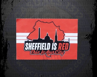 Sheffield Is Red Stickers: Inspired by United, The Reds, Sufc, Casuals, Football, Awaydays - FREE UK DELIVERY