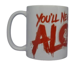You’ll Never Walk Alone Mug - Liverpool Inspired Fan Graffiti Coffee Cup - Match Day Brew