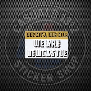 Newcastle United-stickers | Verschillende maten | Voetbal | Noordoosten | Echo's | Vakantiedagen | Voetbal | Toon afbeelding 8